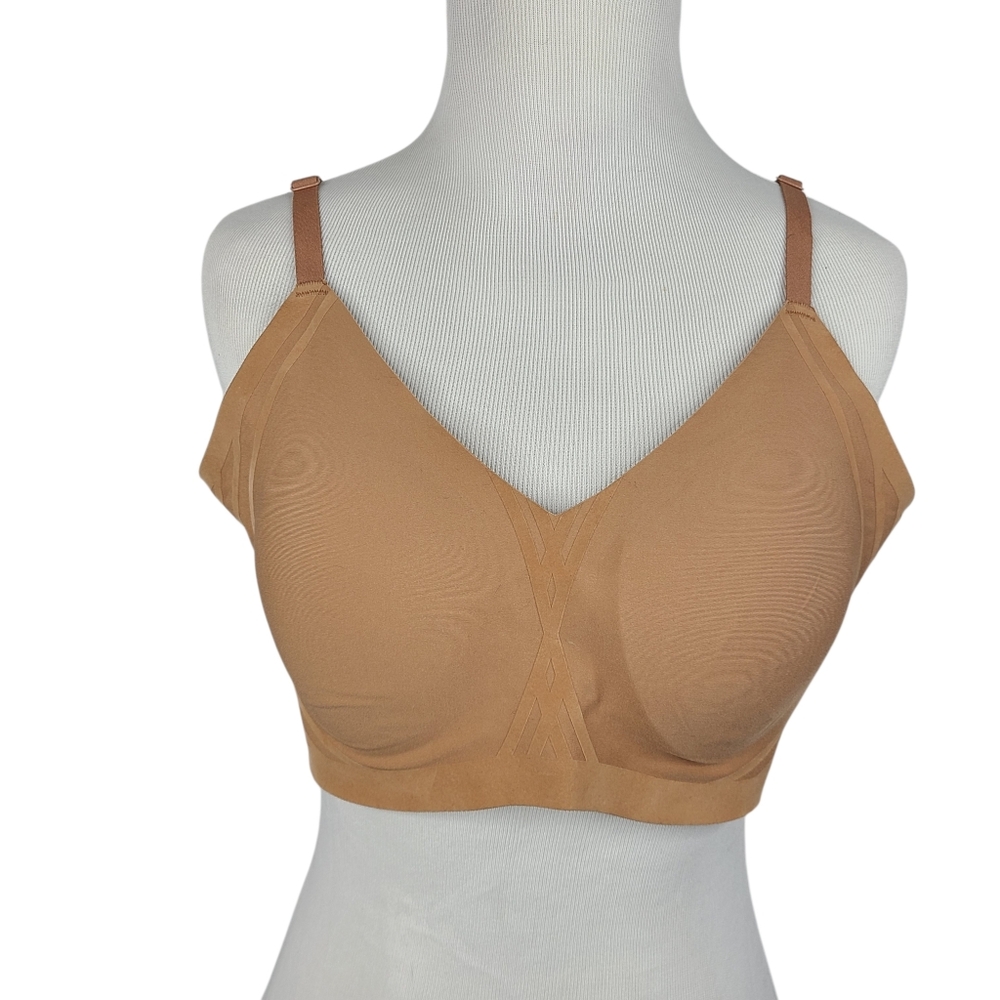 Honey Love Silhouette Bra Nude Tan Size Large Wireless